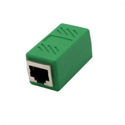 An Green RJ45 Female To Female CAT6 Network Ethernet LAN Connector Adapter