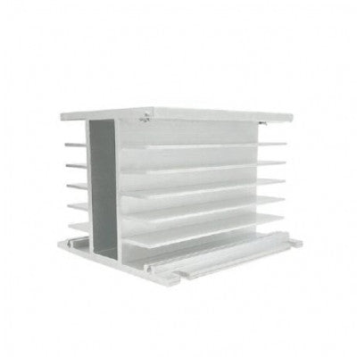 An H Shape Aluminum Three-Phase Solid State Relay SSR Heat Sink Base Small Type Heat Radiator for 10A to100A Size:110*100*80MM