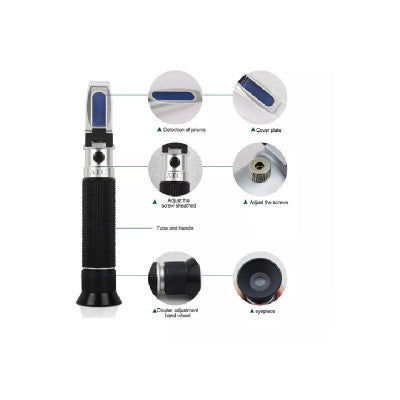 An Handheld Refractometer 0-100% Salinity Meter