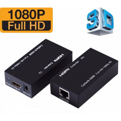 An HDMI LAN Ethernet Extender Over Single Cat5E/ Cat6 RJ45