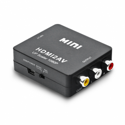 An HDMI to AV Adapter HD 1080P Video Converter