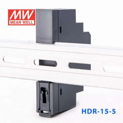 An HDR-15-5 Mean well SMPS - 5V 2.4A 12W Din Rail Metal Power Supply