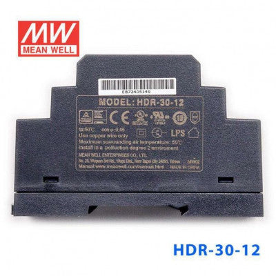 An HDR-30-12 Mean well SMPS - 12V 2A 24W Din Rail Metal Power Supply