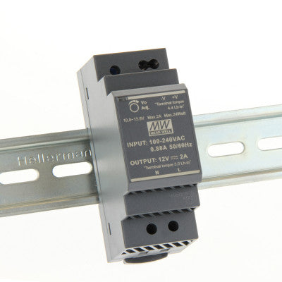 An HDR-30-12 Mean well SMPS - 12V 2A 24W Din Rail Metal Power Supply