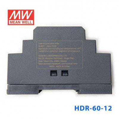 An HDR-60-12 Mean well SMPS - 12V 4.5A 54W Din Rail Metal Power Supply
