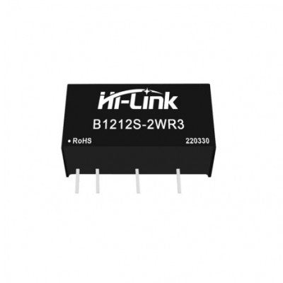 An Hi-Link 12V to 12V 2W 167mA DC to DC Isolation Voltage 1500VDC Power Module Converter B1212S-2WR3