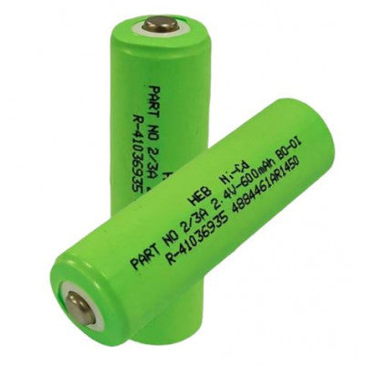 An HEB 2.4V 600mAh 2/3A Ni-Cd High Energy Rechargeable Battery