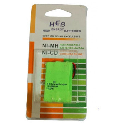 An HEB 3.6V 600mAh AAA Ni-Mh High Energy Rechargeable Battery for Cordless Phone