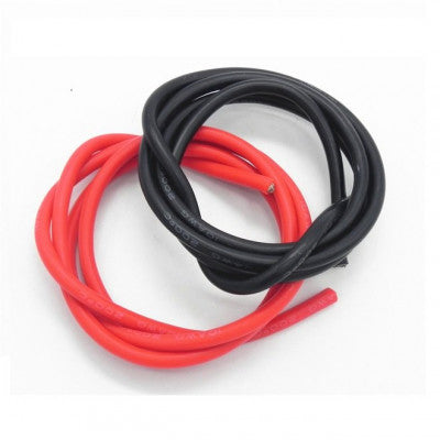 An High Quality Ultra Flexible 10AWG Silicone Wire 1m (Black) + 1m (Red)