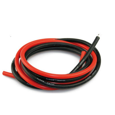 An High Quality Ultra Flexible 10AWG Silicone Wire 1m (Black) + 1m (Red)