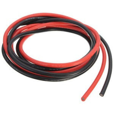 An High Quality Ultra Flexible 12AWG Silicone Wire 1m (Red) + 1m (Black)
