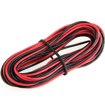 An High Quality Ultra Flexible 30AWG Silicone Wire 5m (Red) + 5m (Black)