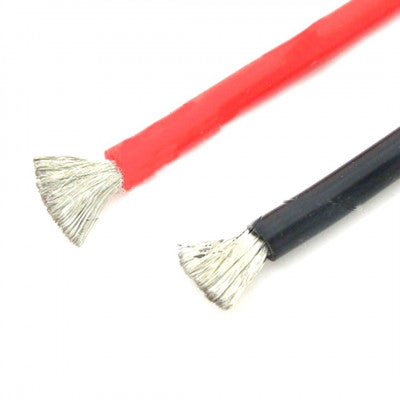 An High Quality Ultra Flexible 6AWG Silicone Wire 0.5m (Black) + 0.5m (Red)