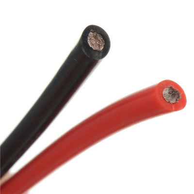 An High Quality Ultra Flexible 8AWG Silicone Wire 0.5m (Red) + 0.5m (Black)
