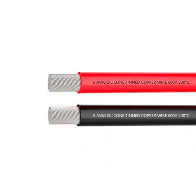 An High Quality Ultra Flexible 8AWG Silicone Wire 1m (Red) + 1m (Black)