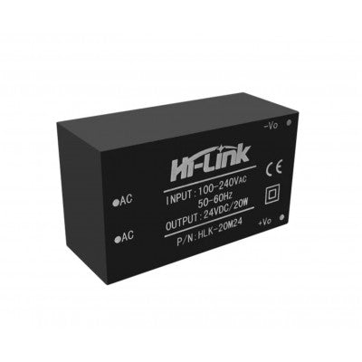 An HLK-20M24 Hi-Link 24V 20W AC to DC Power Supply Module