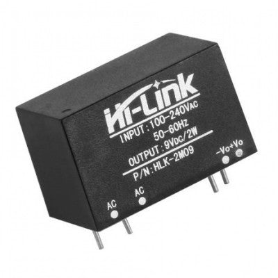 An HLK-2M09 Hi-Link 9V 2W AC to DC Power Supply Module