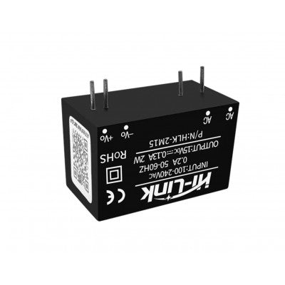 An HLK-2M15 Hi-Link 15V 2W AC to DC Power Supply Module