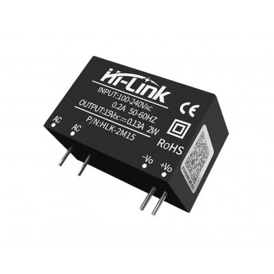 An HLK-2M15 Hi-Link 15V 2W AC to DC Power Supply Module