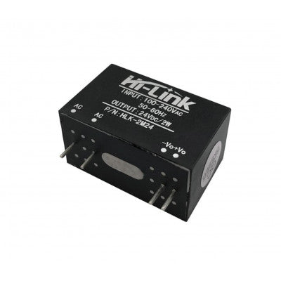 An HLK-2M24 Hi-Link 24V 2W AC to DC Power Supply Module