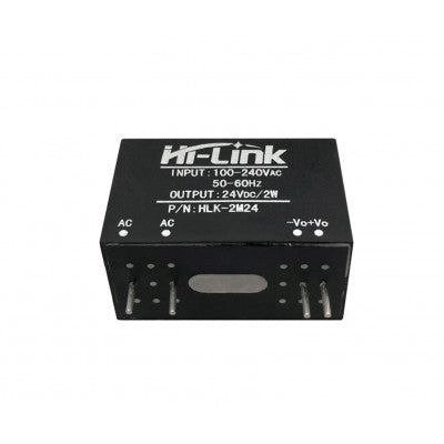 An HLK-2M24 Hi-Link 24V 2W AC to DC Power Supply Module