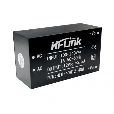 An HLK-40M12 Hi-Link 12V 40W AC to DC Power Supply Module