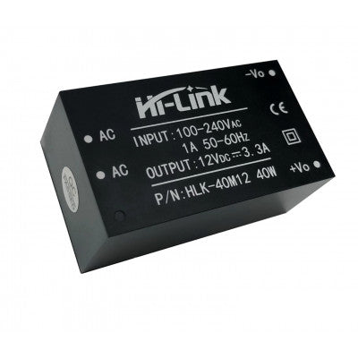 An HLK-40M12 Hi-Link 12V 40W AC to DC Power Supply Module