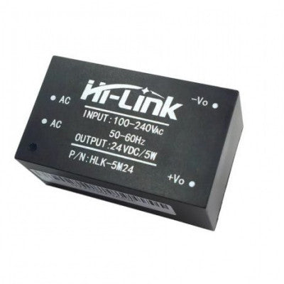An HLK-5M24 Hi-Link 24V 5W AC to DC Power Supply Module