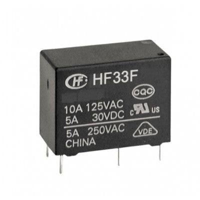 An Hongfa 12V 10A DC HF33F/012-HL3 5-Pin SPDT Miniature Power Relay