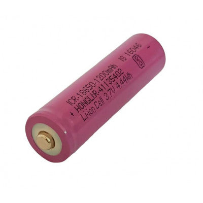 An HONGLI 3.7V 1200mah 4.44Wh ICR-18650 Li-ion Cell Rechargeable Battery
