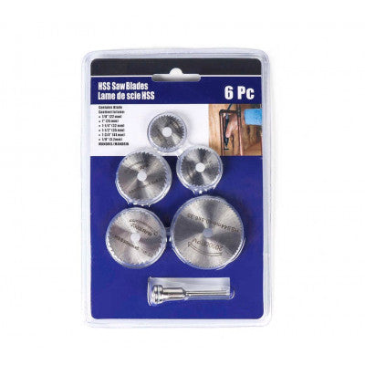 An HSS Mini Circular Saw blades 6 Pieces Set for Wood Aluminum Cutting Disc