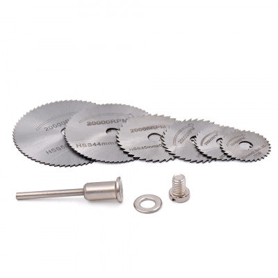 An HSS Mini Circular Saw blades 6 Pieces Set for Wood Aluminum Cutting Disc
