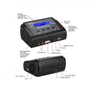 An HTRC C150 150W 10A LiPo LiFe NiMh Battery Charger-Discharger