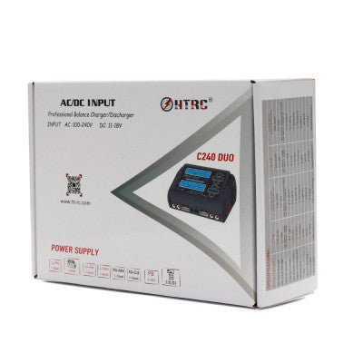 An HTRC C240 DUO AC 100-240V DC 11-18 V LiPo LiFe - Li-ion-NiCd-NiMH-Pb Multi Charger-Discharger - Original