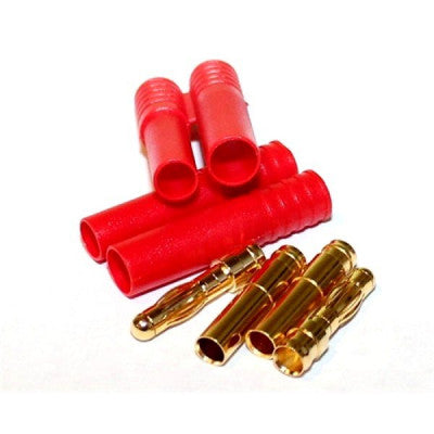An HXT 4mm Gold Connector with Protector