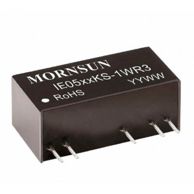 An IE0515KS-1WR3 Mornsun 5V to ±15V DC-DC Converter 1W Power Supply Module - Compact SIP Package