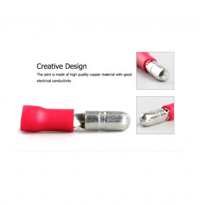 An Insulated 5 Colour Wire Crimp Terminal Male-Female Connector Pair Kit - 100 Pairs