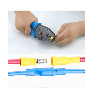 An Insulated 5 Colour Wire Crimp Terminal Male-Female Connector Pair Kit - 100 Pairs