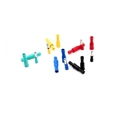 An Insulated 5 Colour Wire Crimp Terminal Male-Female Connector Pair Kit - 100 Pairs