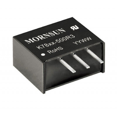 An K7812-500R3 Mornsun +12V/-12V Output DC-DC Converter 0.5W Power Supply Module - SIP Package