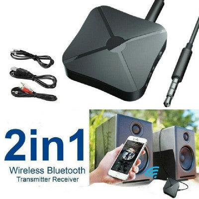 An KN319 Bluetooth 4.2 2 in 1 Receiver and Transmitter RCA 3.5MM AUX Jack