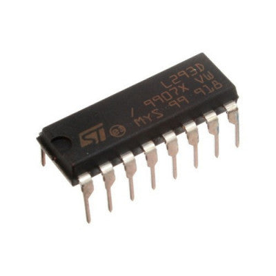 An L293D Dual H-Bridge Motor Driver IC DIP-16 Package