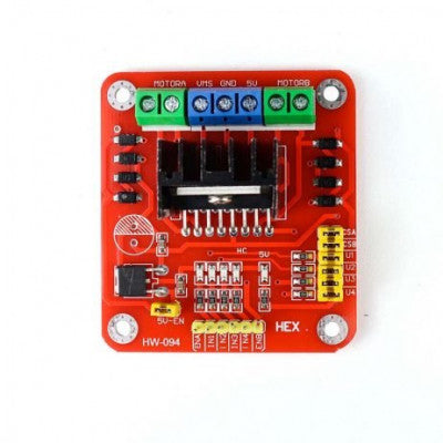 An L298N Dual H Bridge DC/Stepper Motor Driver Controller Module