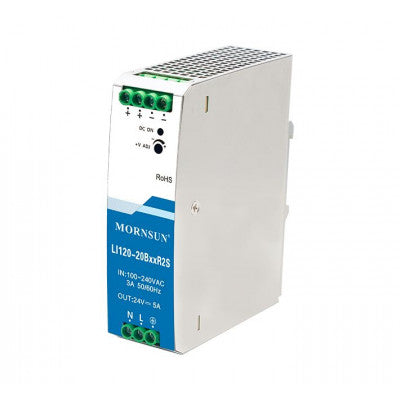 An LI120-20B48R2S Mornsun SMPS - 48V 2.5A 120W AC/DC DIN Rail Power Supply