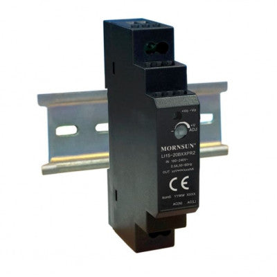 An LI15-20B12PR2 Mornsun SMPS - 12V 1.25A 15W AC/DC DIN Rail Power Supply