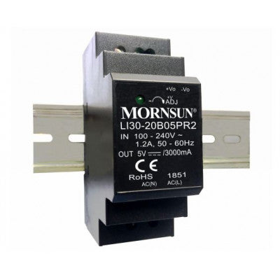An LI30-20B24PR2 Mornsun SMPS - 24V 1.5A 36W AC/DC DIN Rail Power Supply