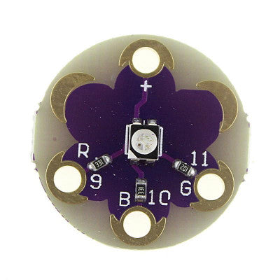 An LilyPad Tri-Color LED RGB Module for Arduino