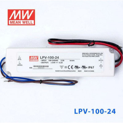 An LPV-100-24 Mean Well SMPS - 24V 4.2A 100.8W Waterproof LED Power Supply