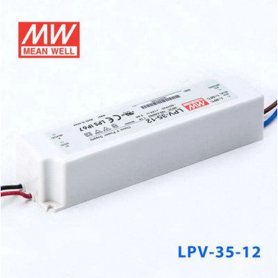 An LPV-35-12 Mean Well SMPS - 12V 3A 36W Waterproof LED Power Supply