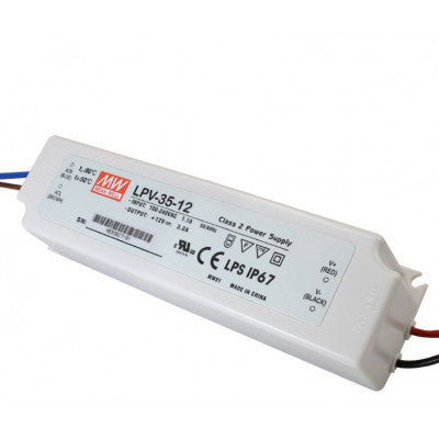 An LPV-35-12 Mean Well SMPS - 12V 3A 36W Waterproof LED Power Supply